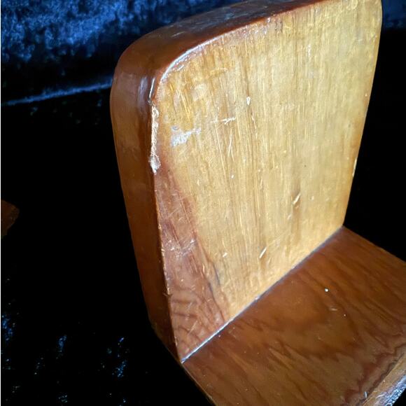 Rustic Wood Bookends | Vintage Farmhouse | Cottagecore Schoolhouse - Picture 8 of 10
